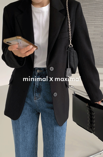 MMMM＃프리미엄자켓클래식 울수트자켓 (BLACK)[size:1(55~66),2(66~77)]