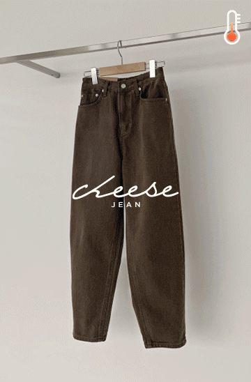 Cheese jean(ver.코코아진/루즈배기핏)[size:S,M,L,XL/플랫기모]
