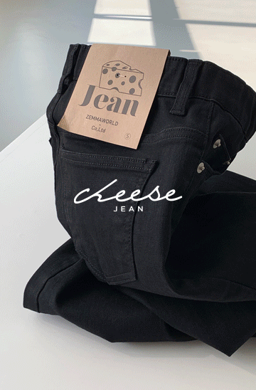 Cheese jean(ver.롱부츠컷/블랙진)[size:S,M,L,XL/속밴딩,크롭/롱]