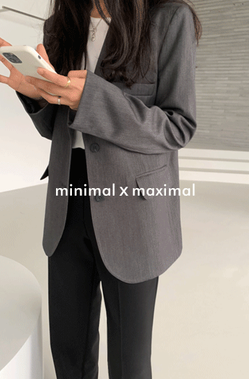 MMMM＃프리미엄자켓클래식 울수트자켓 (GRAY)[size:1(55~66),2(66~77)]